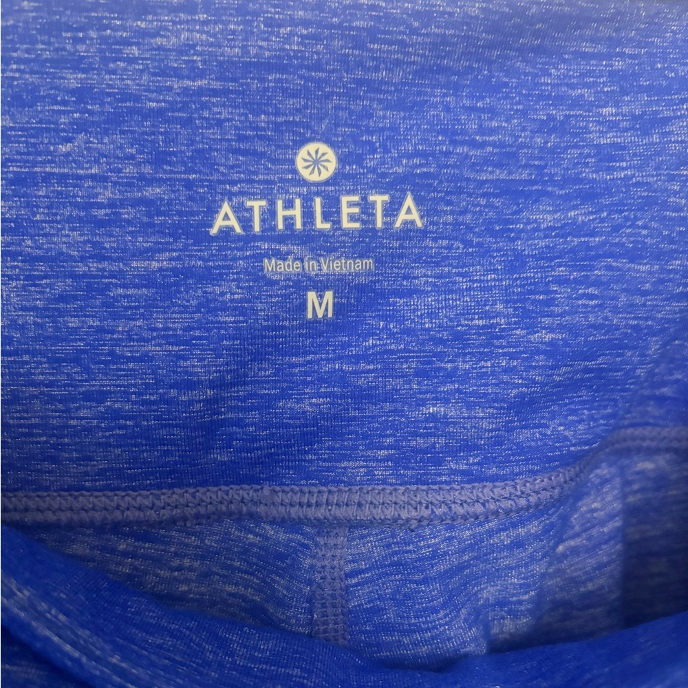 Athleta Chaturanga Spacedye blue capri leggings, size medium - Picture 3 of 5